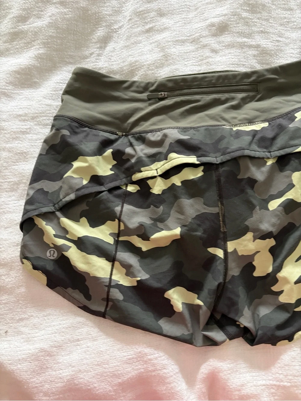 lululemon athletica Olive Camo Running Shorts
